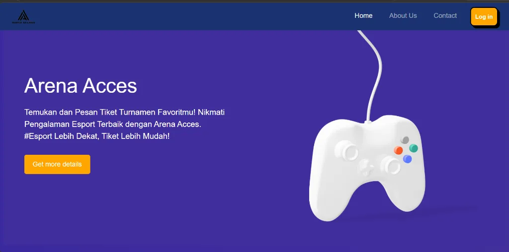 Antarmuka aplikasi Arena Access