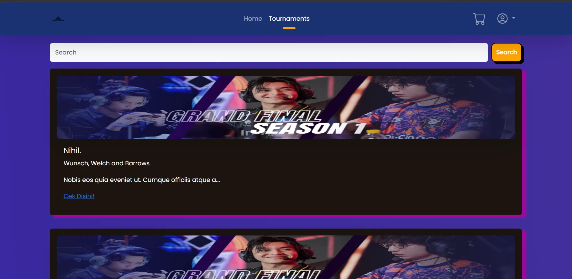 Antarmuka aplikasi Arena Access 3